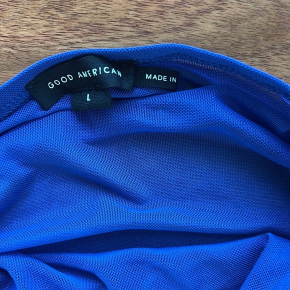 NWT GOOD AMERICAN Mesh Ruched Skirt Swim Cover Up Size Large - Picture 5 of 6